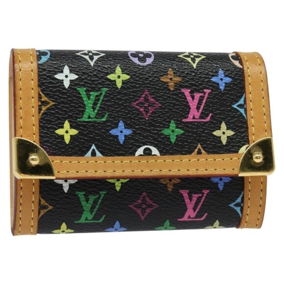 LOUIS VUITTON Monogram Multicolor Porte Monnaie Plat Purse - Picture 1 of 16